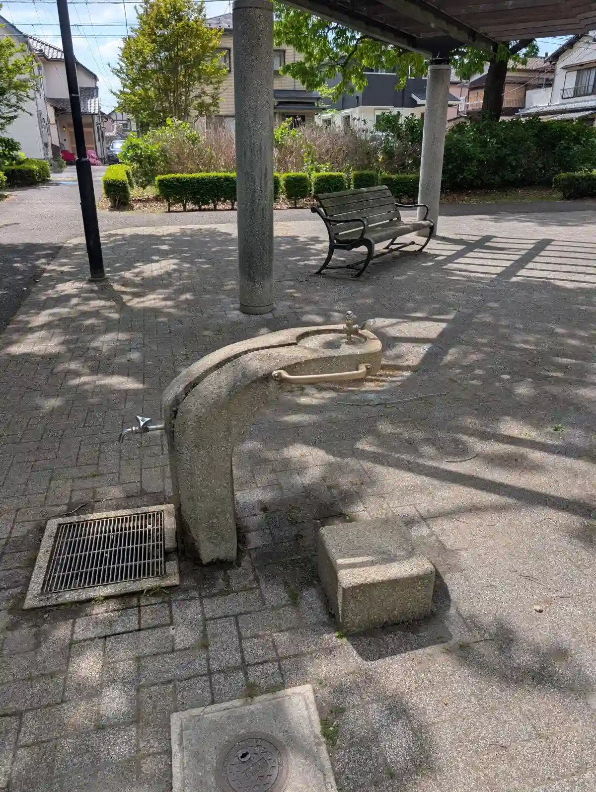 子どもの森エリアの水道