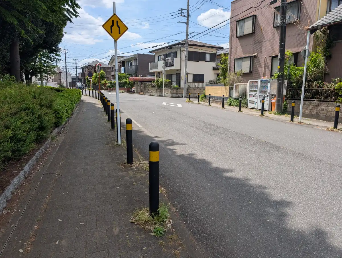 遊具エリア周辺の道路
