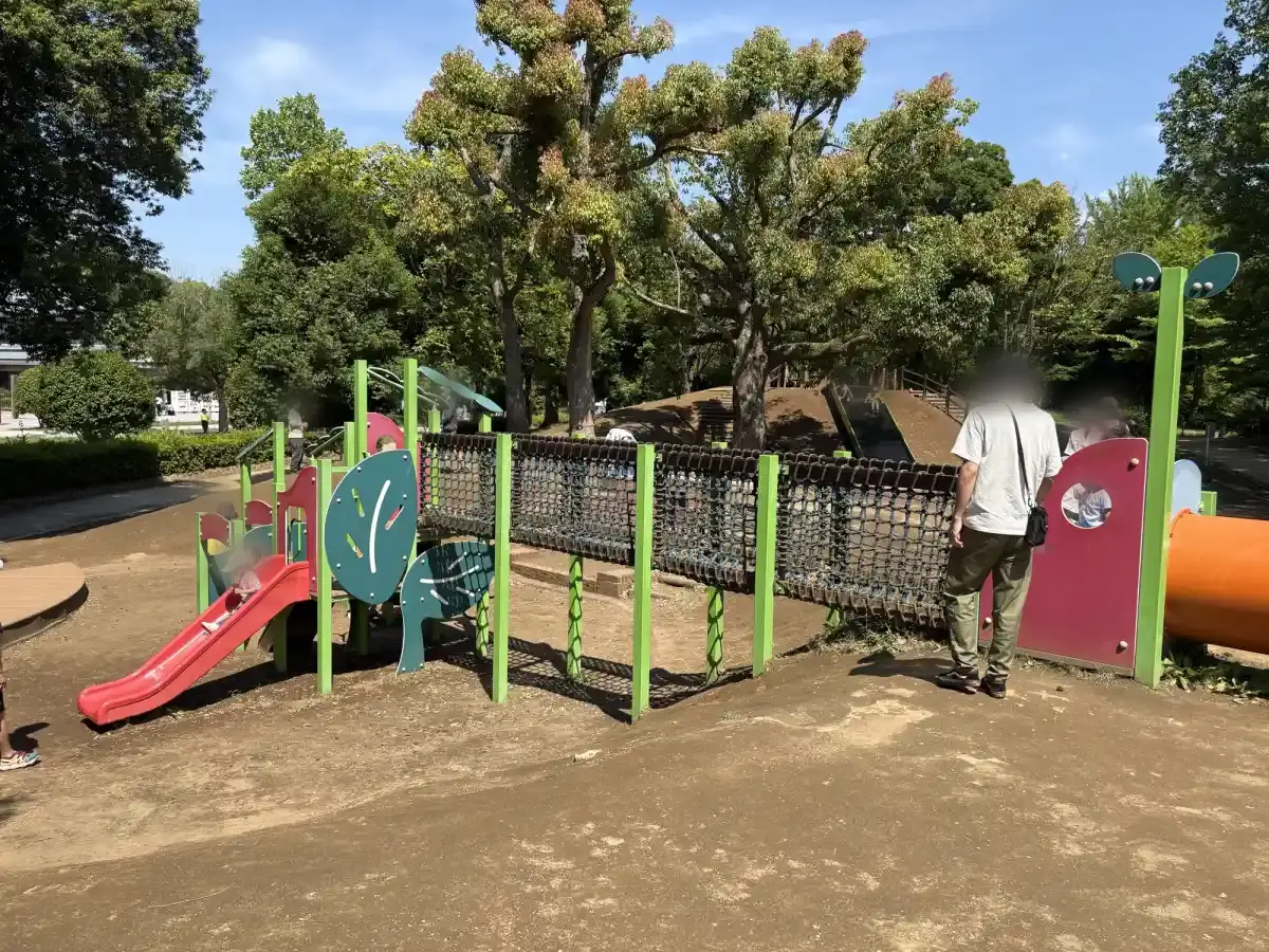 柏の葉公園の小さい子向け遊具の全体
