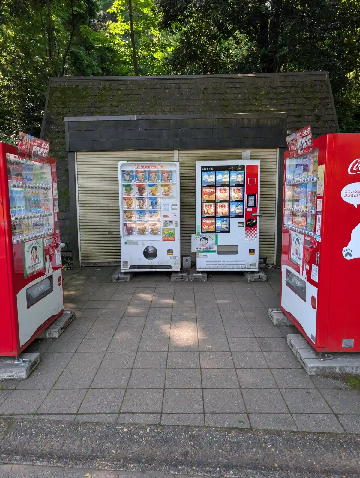 21世紀の森と広場の光と風の広場にある自動販売機