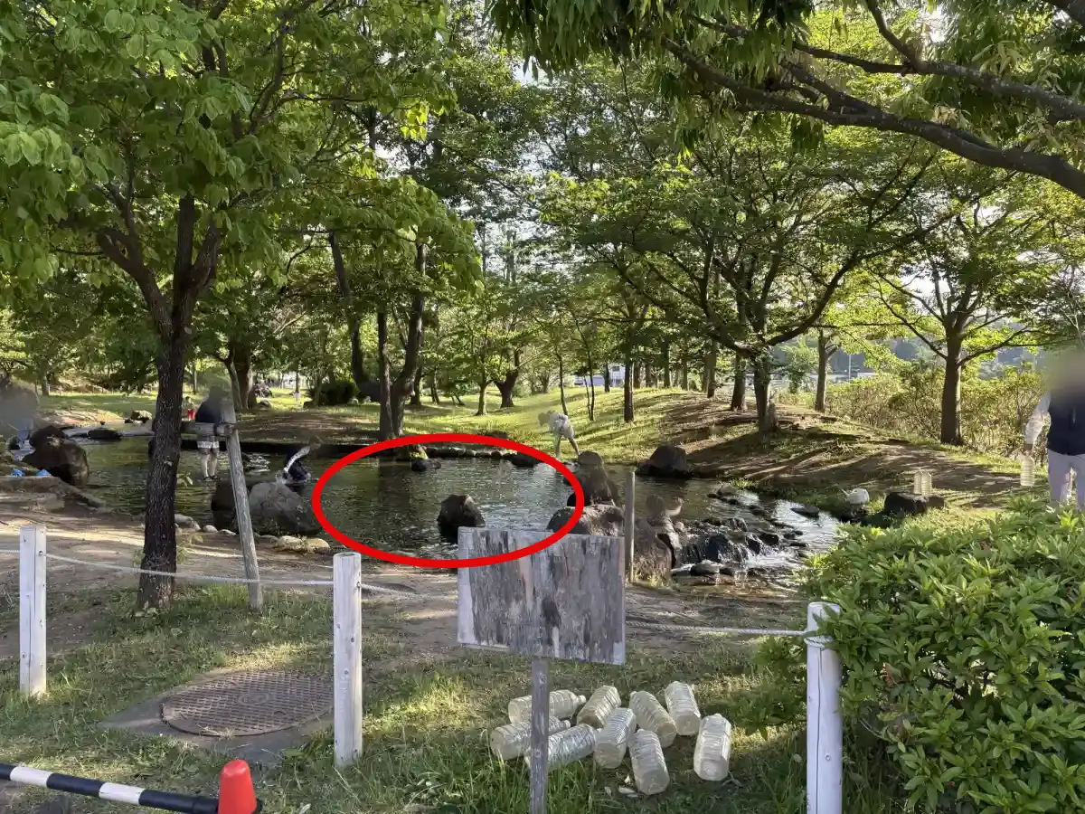 急に深くなる場所の目印